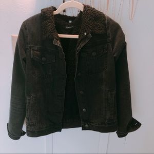 Brandy Melville Black Sherpa Jacket